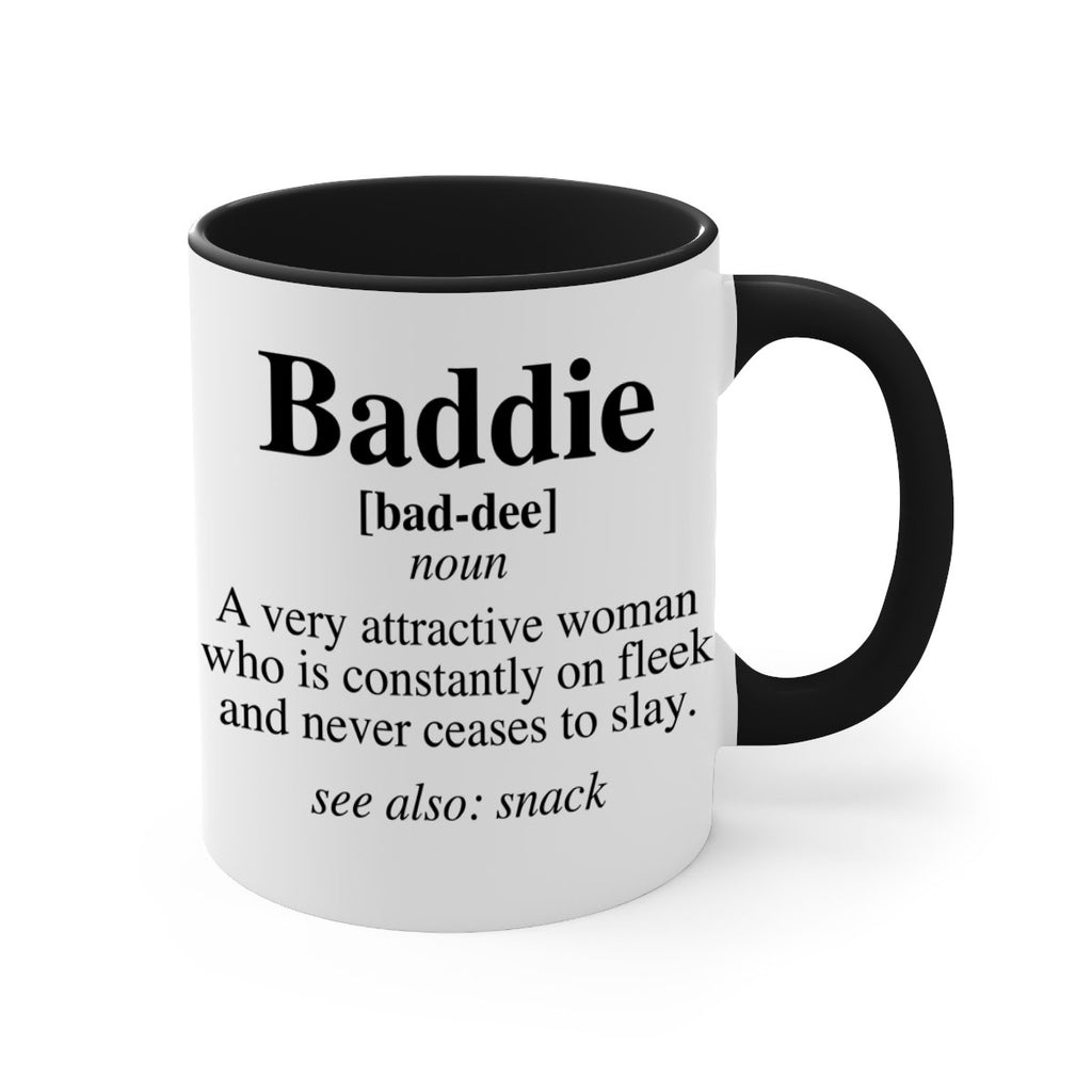 baddie definition 270#- black words - phrases-Mug / Coffee Cup