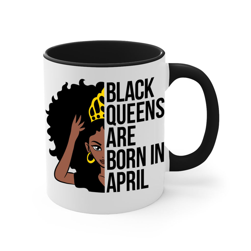 black queens are born in april 218#- black words - phrases-Mug / Coffee Cup