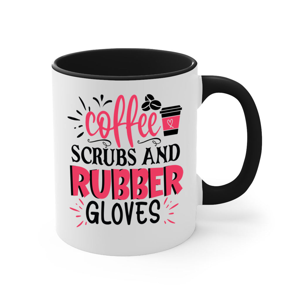 coffee scrubs and rubber gloves Style 393#- nurse-Mug / Coffee Cup