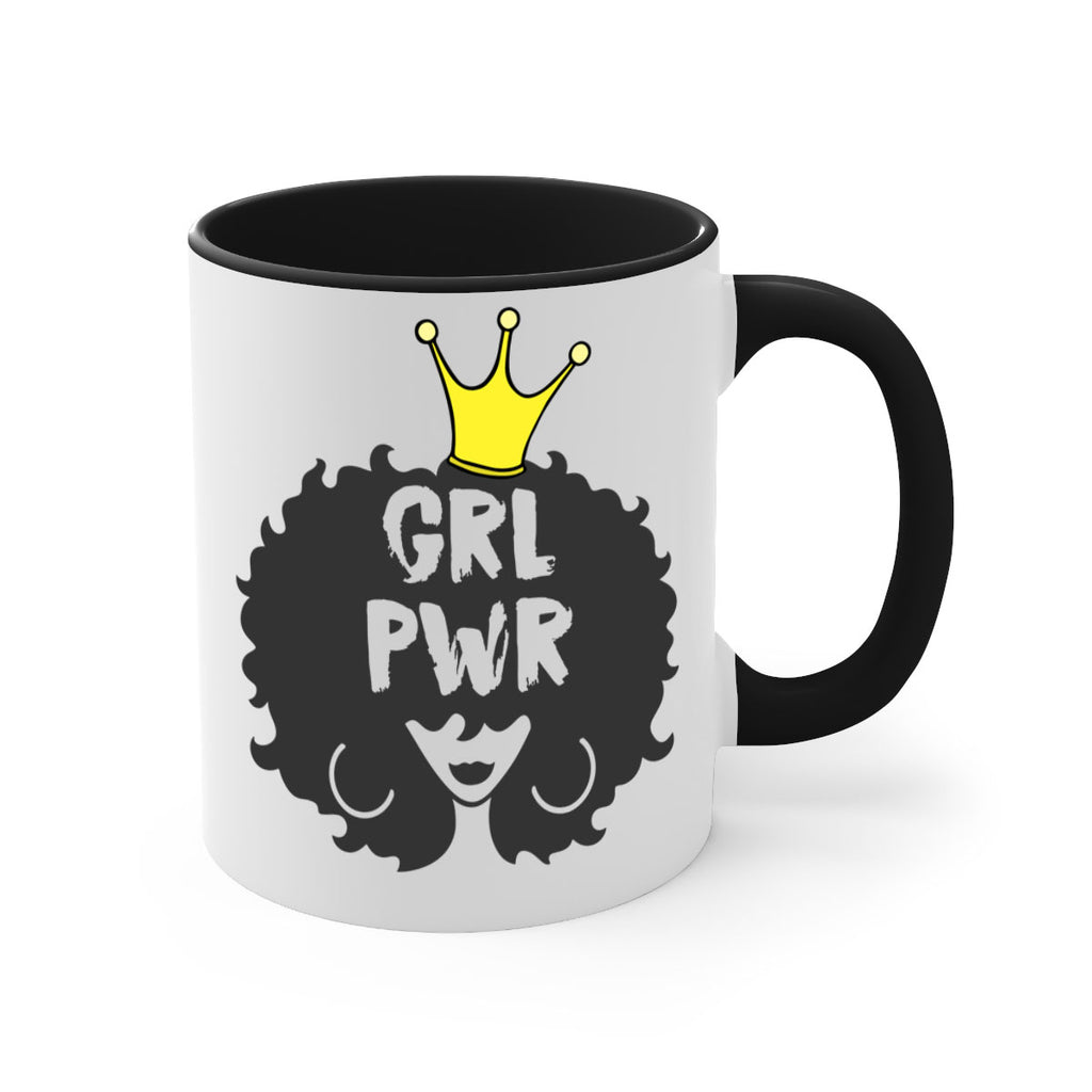 girl power with crown 34#- Black women - Girls-Mug / Coffee Cup