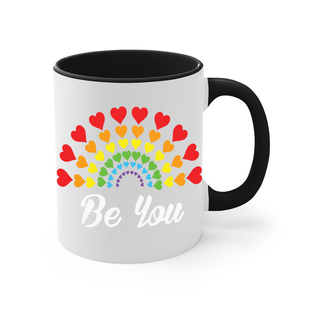 lgbtq be you rainbow heart lgbt 90#- lgbt-Mug / Coffee Cup