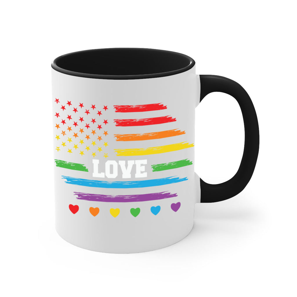love rainbow american flag lgbtq lgbt 83#- lgbt-Mug / Coffee Cup