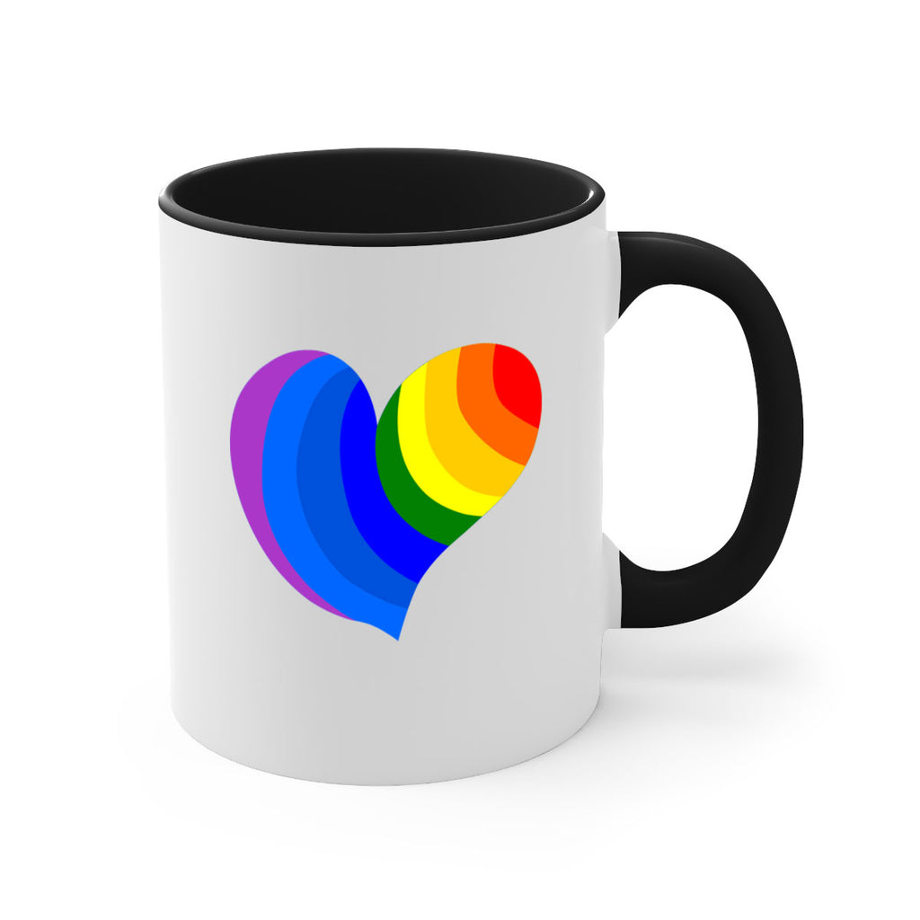rainbow heart wavy 7#- lgbt-Mug / Coffee Cup