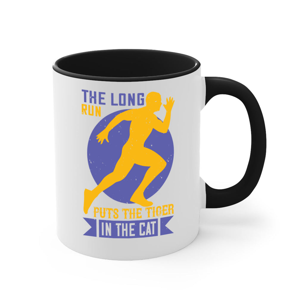 the long run puts the tiger in the cat 15#- running-Mug / Coffee Cup
