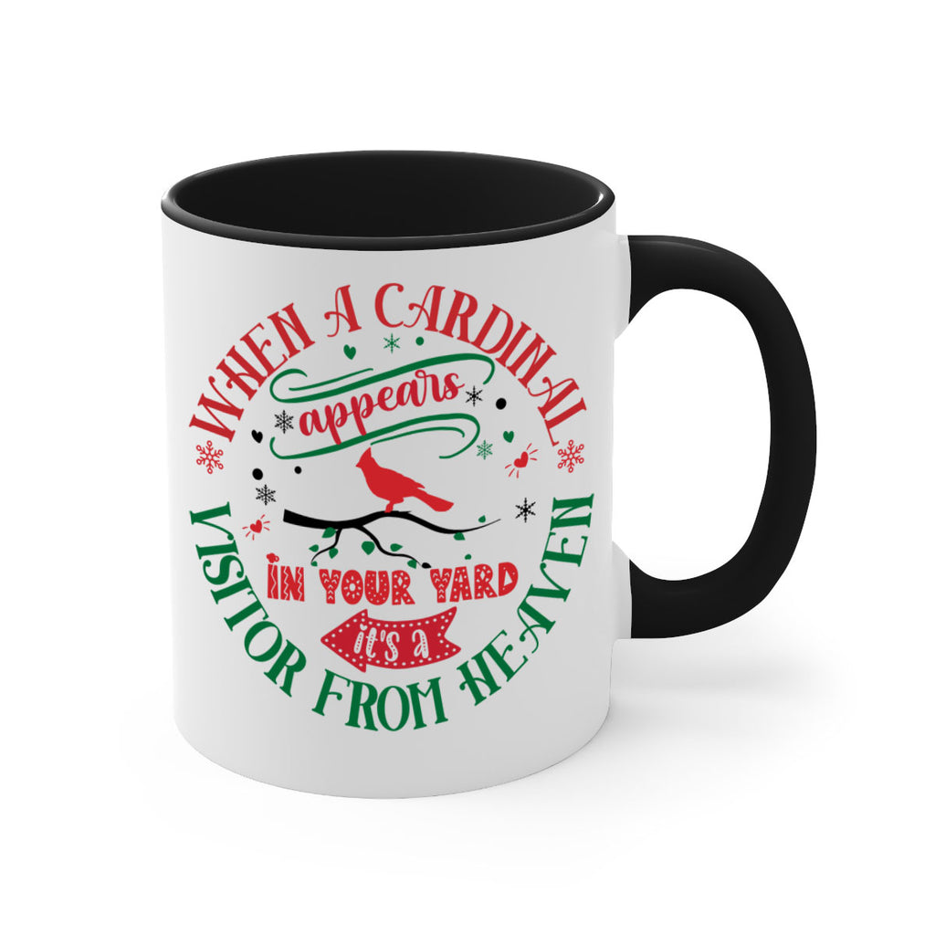 when a cordial appears in your yard it's a visitor from heaven style 1233#- christmas-Mug / Coffee Cup