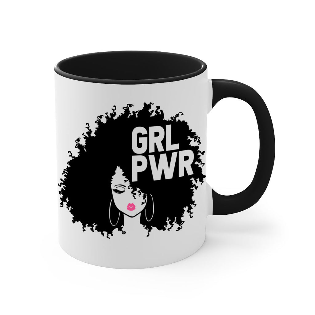 woman face grlpwr 1#- Black women - Girls-Mug / Coffee Cup