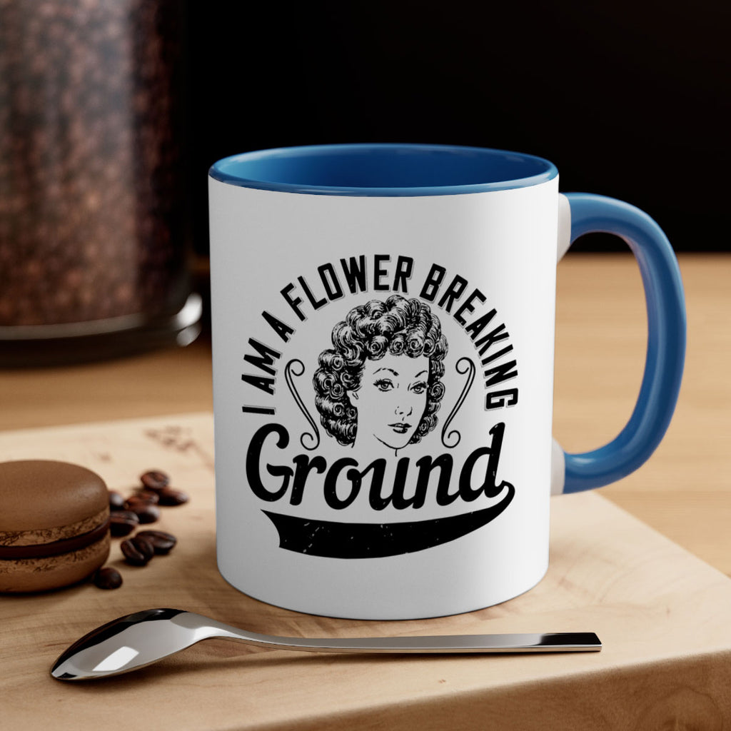 I am a flower breaking ground Style 32#- Afro - Black-Mug / Coffee Cup