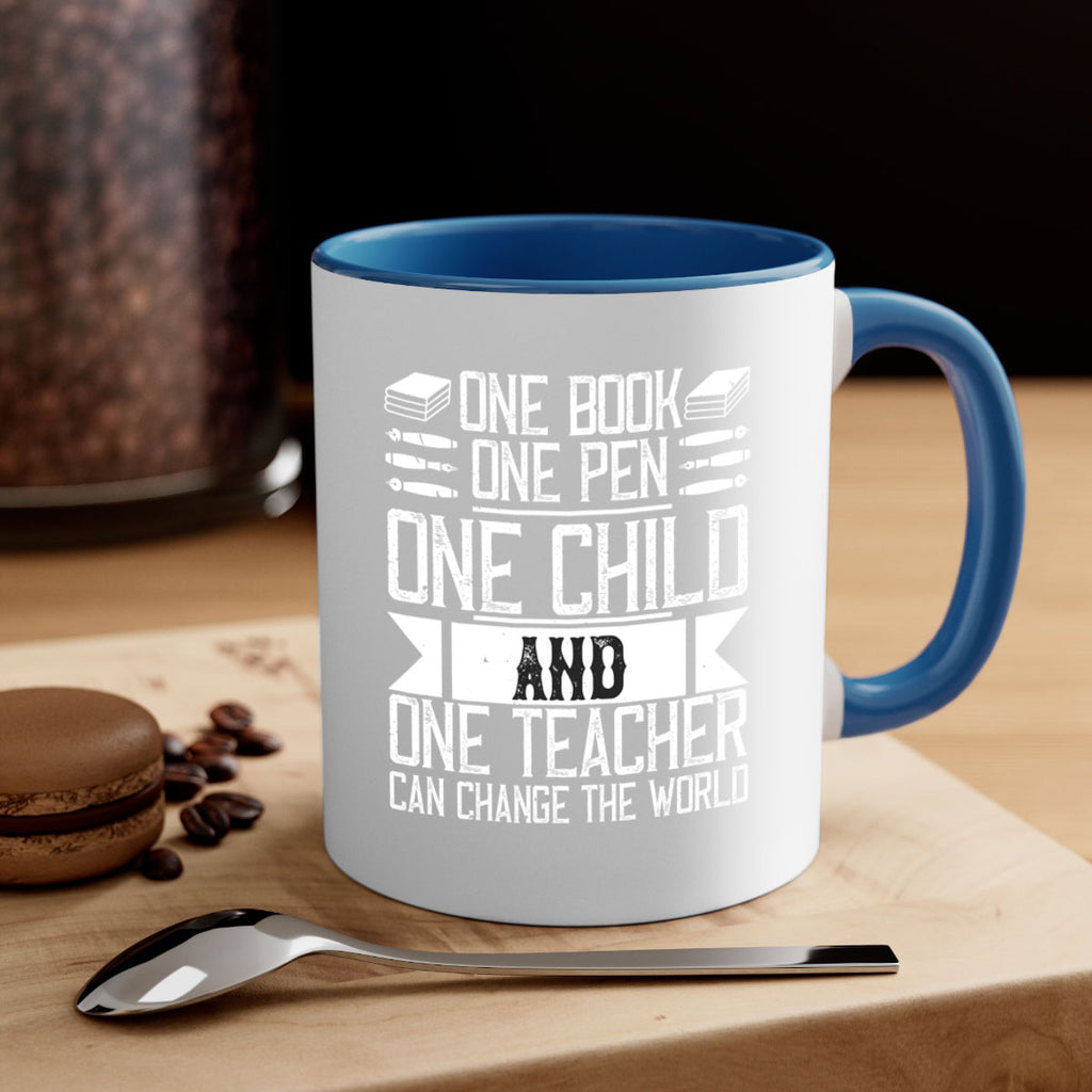 One book one pen one child and one teacher can change the world Style 89#- teacher-Mug / Coffee Cup