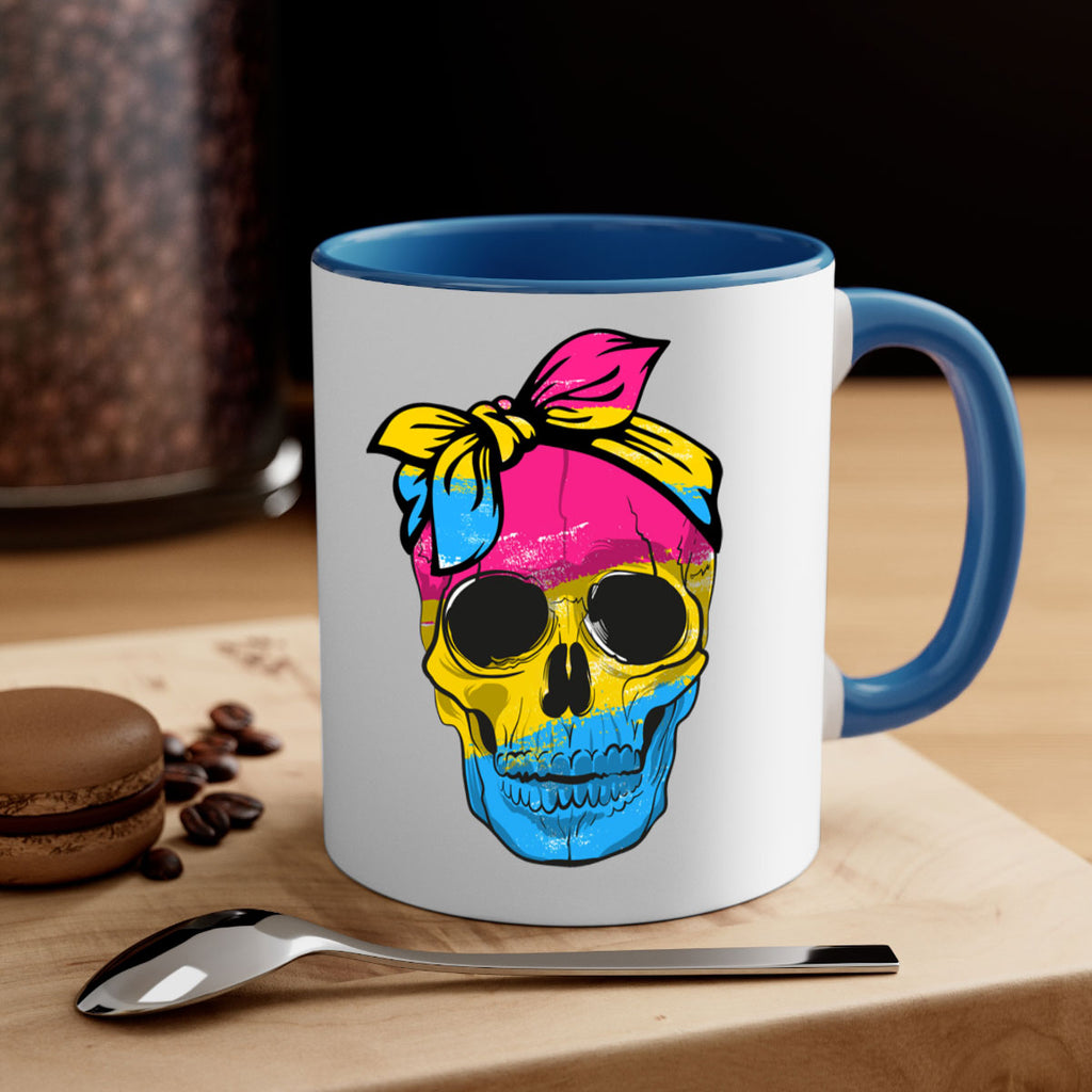 Pansexual Lgbtq Skull Gay Pride Png 30#- lgbt-Mug / Coffee Cup