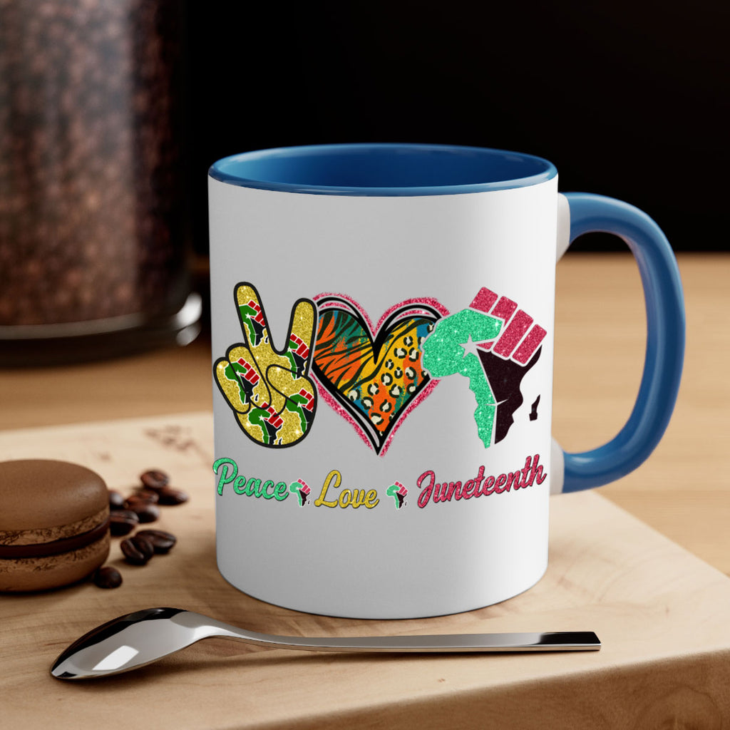 Peace Love Juneteenth Day Fist Png 8#- juneteenth-Mug / Coffee Cup