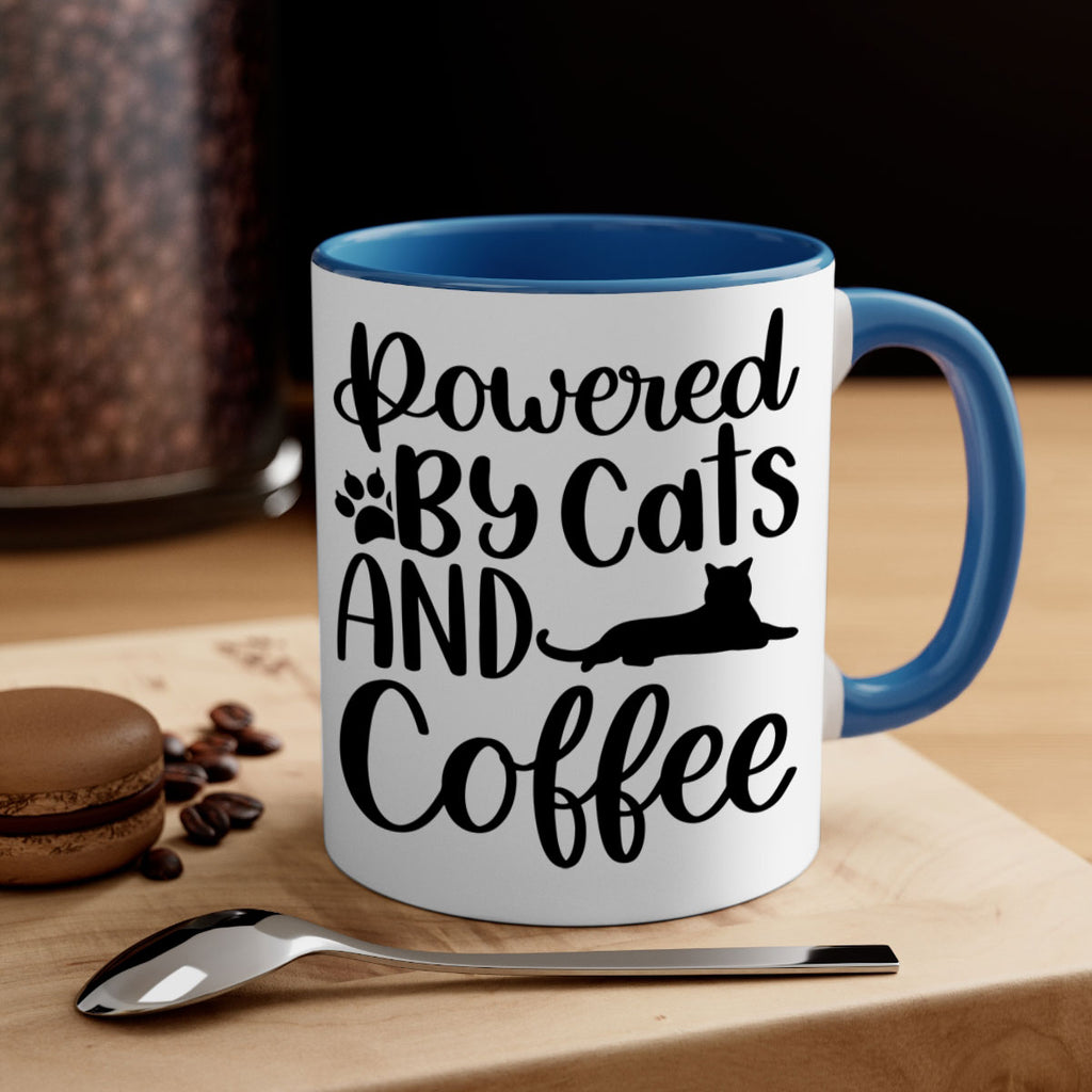 Powered By Cats And Coffee Style 102#- cat-Mug / Coffee Cup