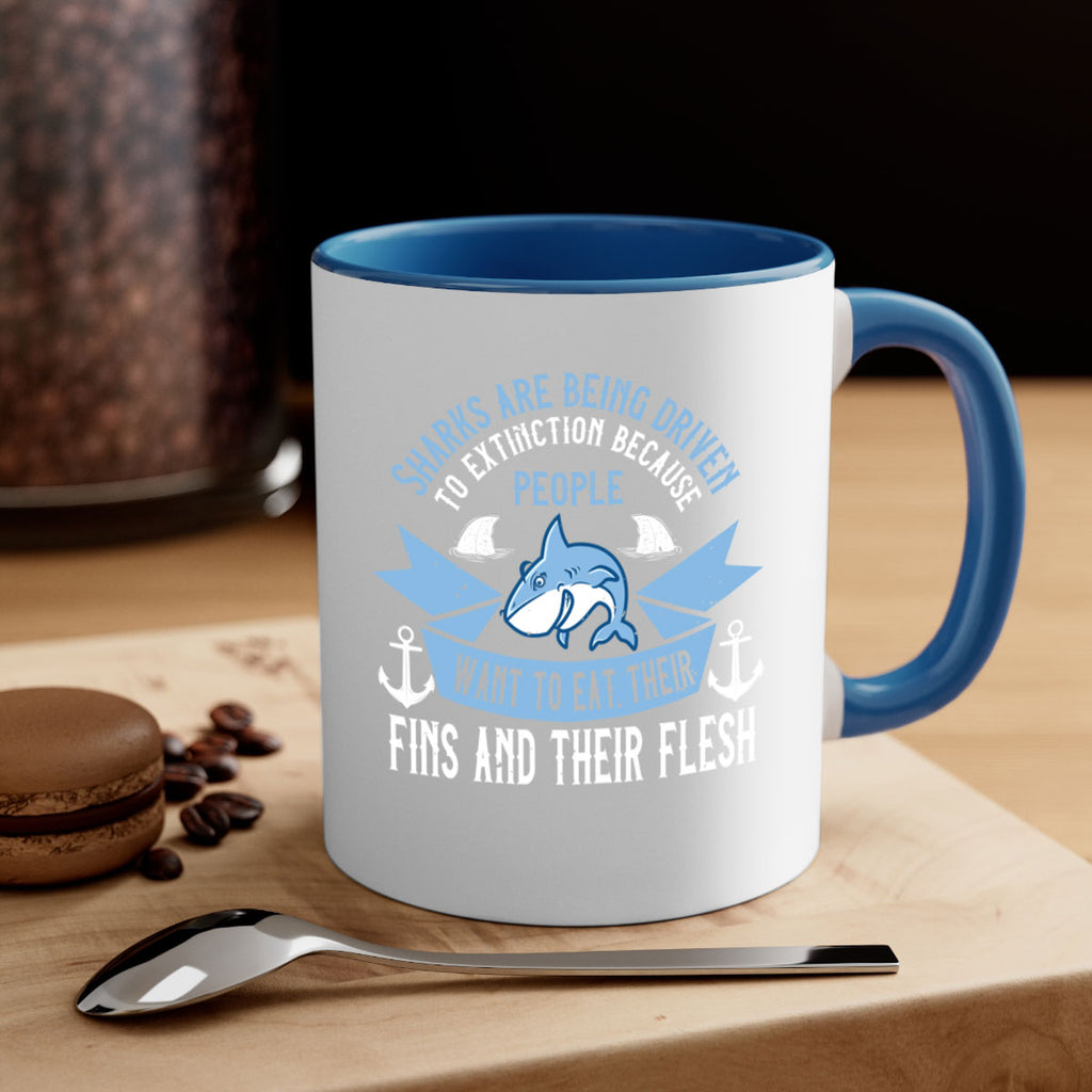 Sharks are being driven to extinction because people want to eat their Style 40#- Shark-Fish-Mug / Coffee Cup