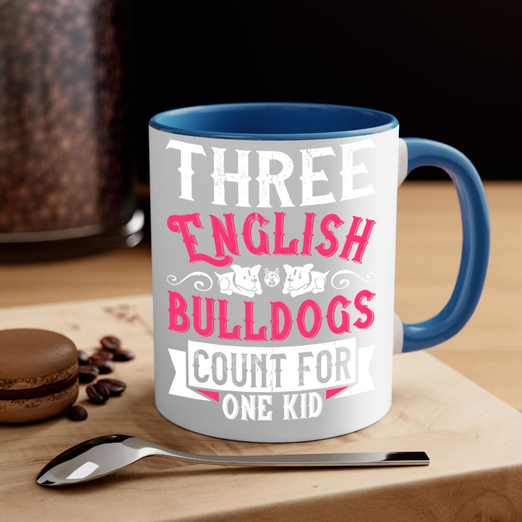 Three English bulldogs count for one kid Style 18#- Dog-Mug / Coffee Cup