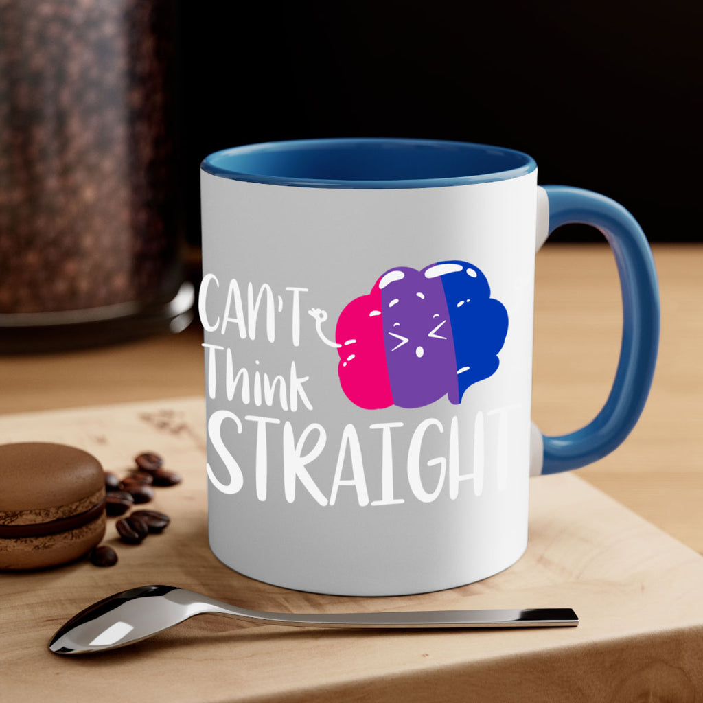 bisexual flag cant think straight 155#- lgbt-Mug / Coffee Cup