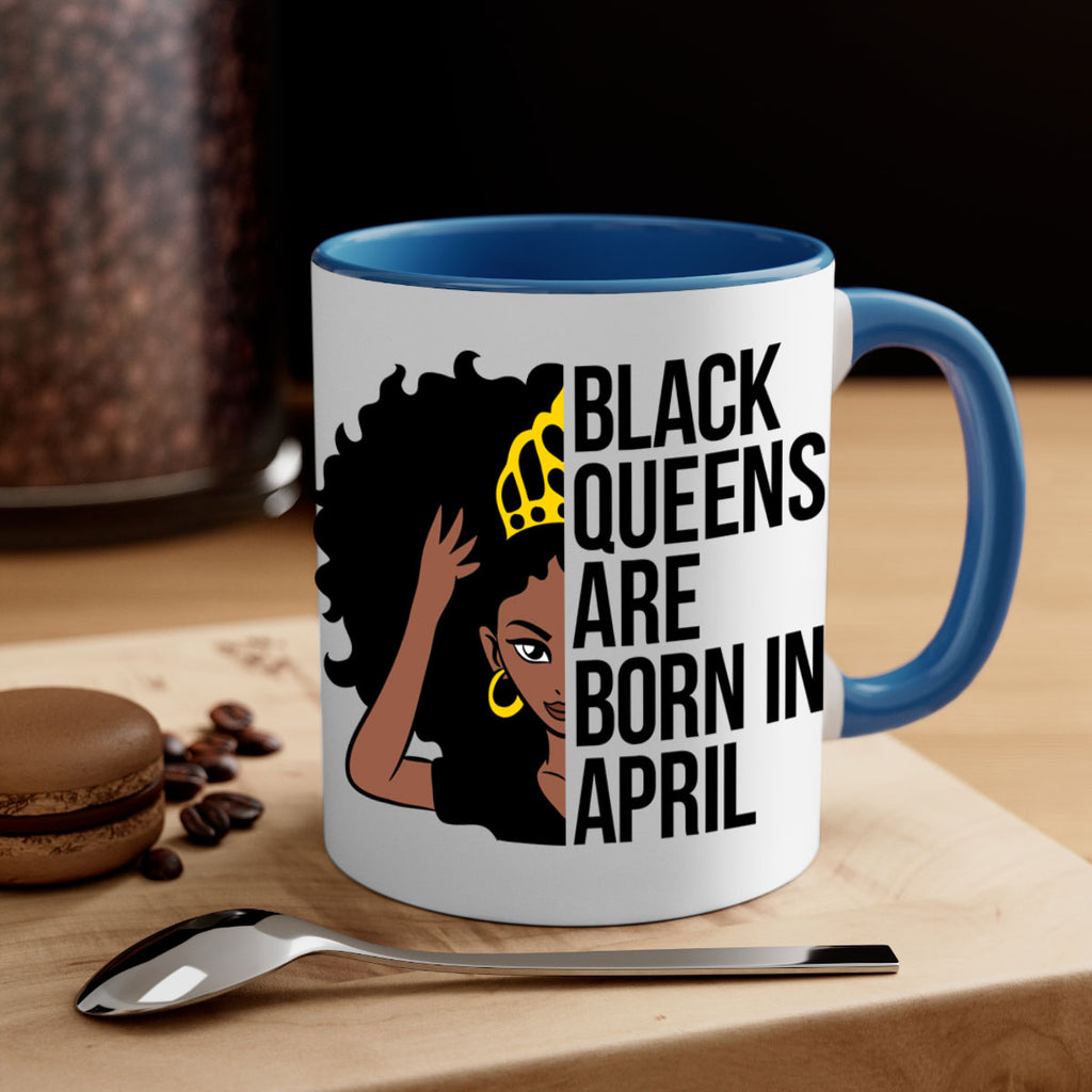 black queens are born in april 218#- black words - phrases-Mug / Coffee Cup