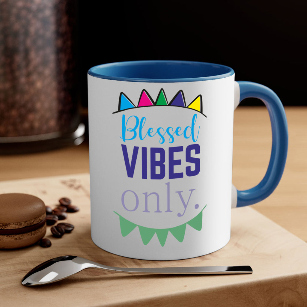 blessd vibes only- black words - phrases-Mug / Coffee Cup