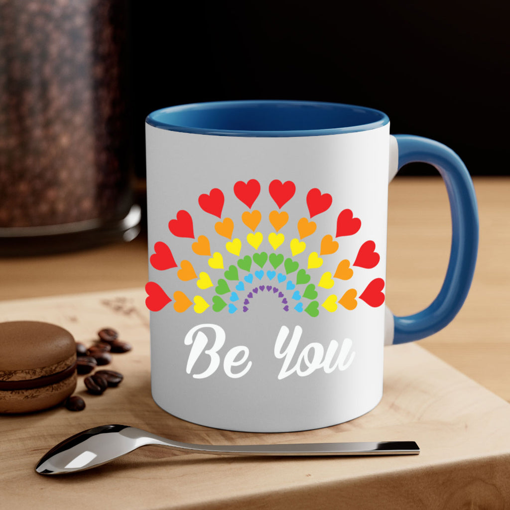 lgbtq be you rainbow heart lgbt 90#- lgbt-Mug / Coffee Cup