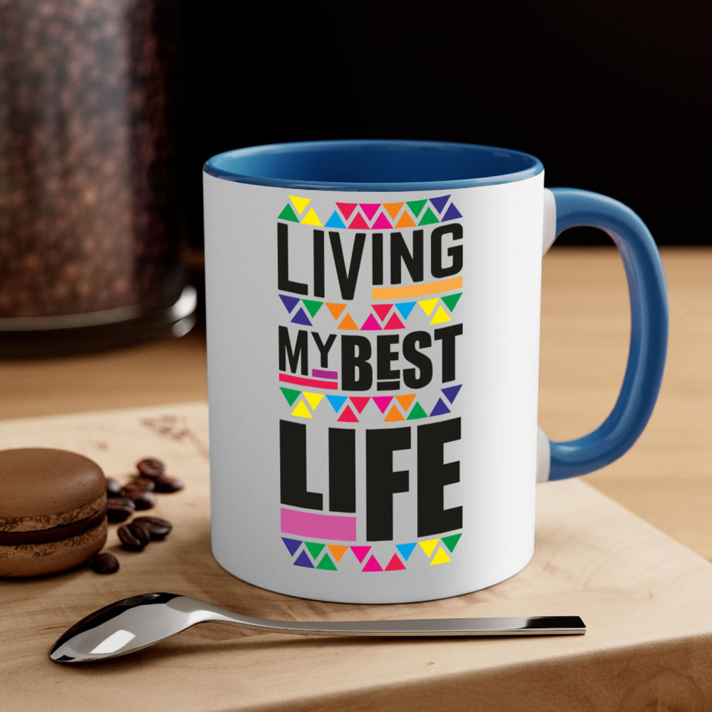 living my best life- black words - phrases-Mug / Coffee Cup