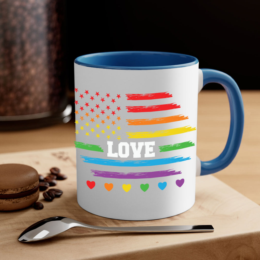 love rainbow american flag lgbtq lgbt 83#- lgbt-Mug / Coffee Cup