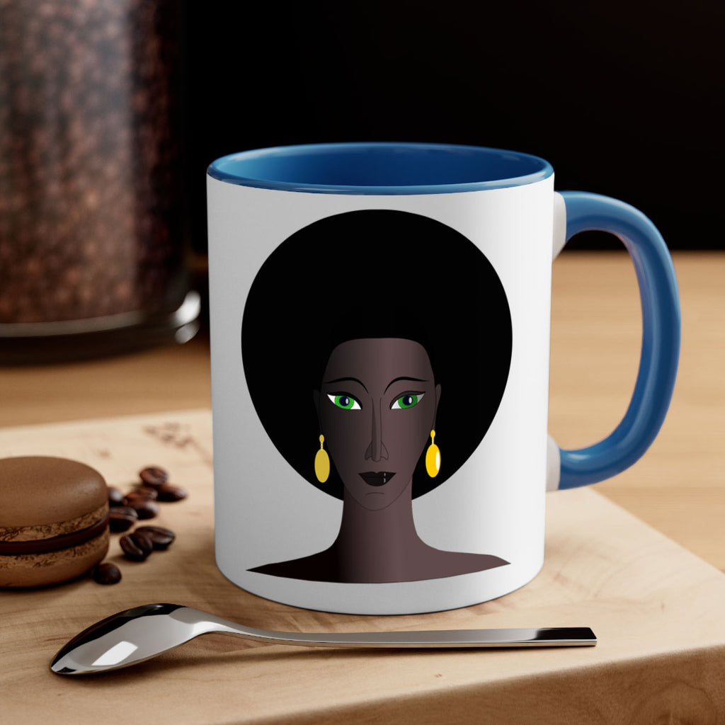 machovka black woman with green eyes 27#- Black women - Girls-Mug / Coffee Cup