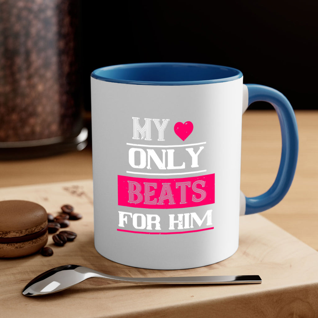 my love only beats for him 35#- valentines day-Mug / Coffee Cup