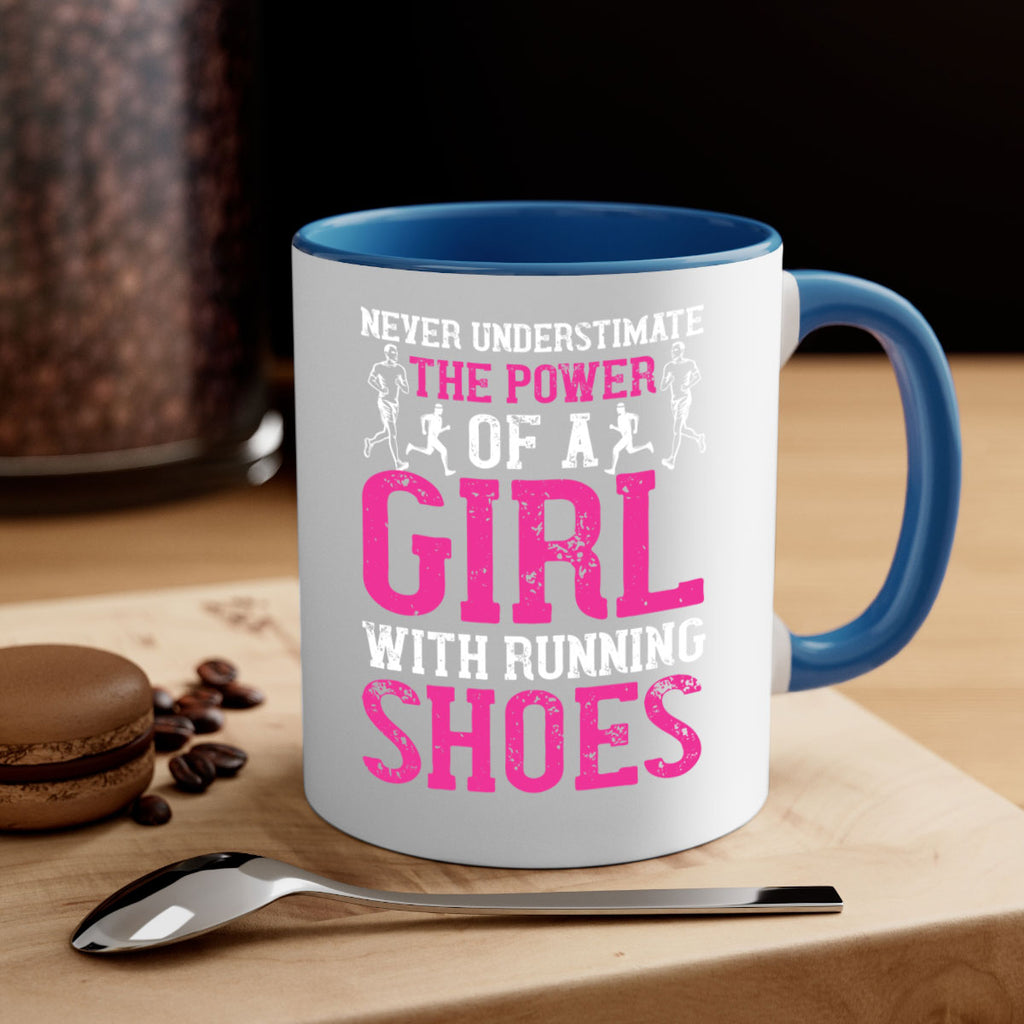 never understimate the power of a girl with running shoes 29#- running-Mug / Coffee Cup