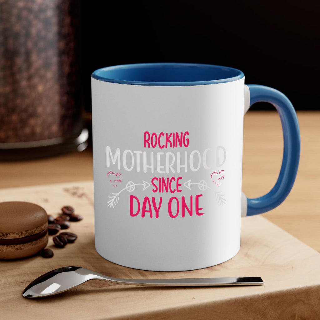 rocking motherhood since day one 69#- mom-Mug / Coffee Cup