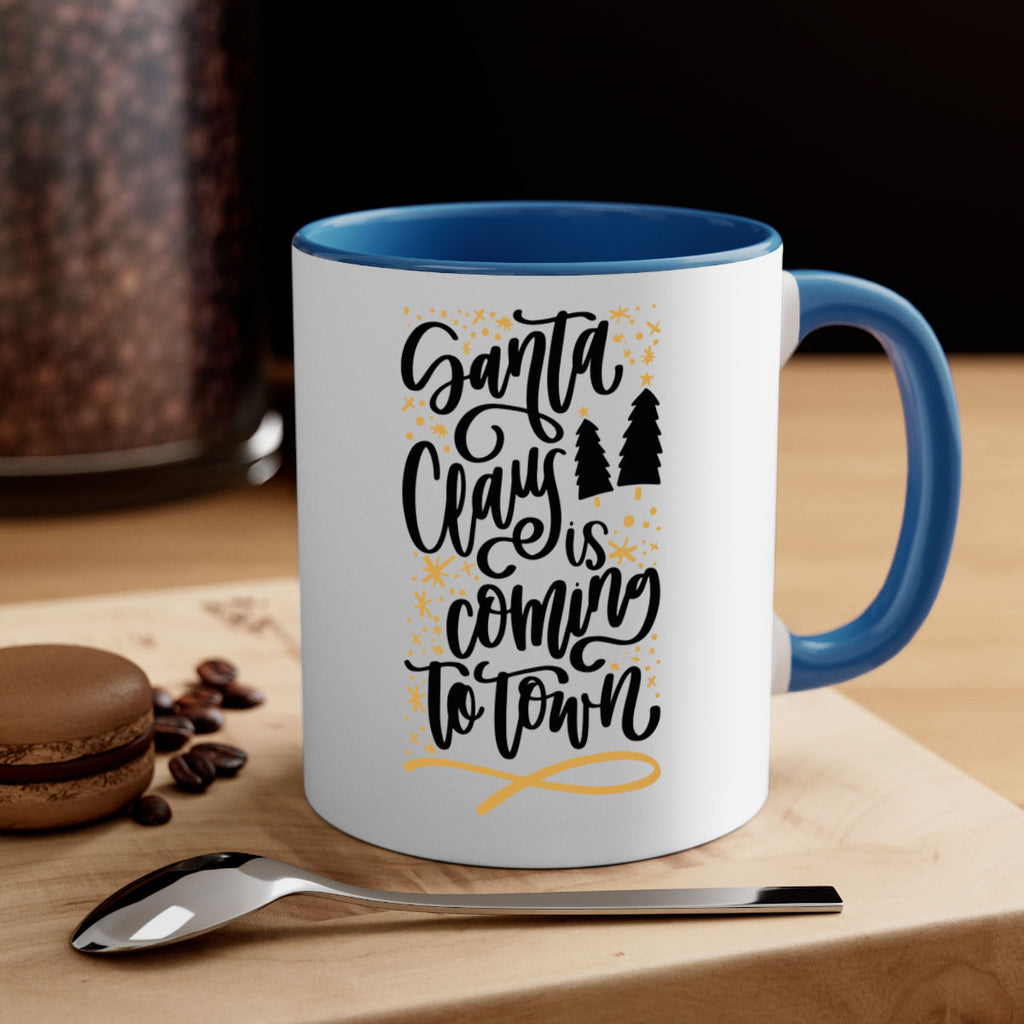 santa claus is coming to town gold 62#- christmas-Mug / Coffee Cup