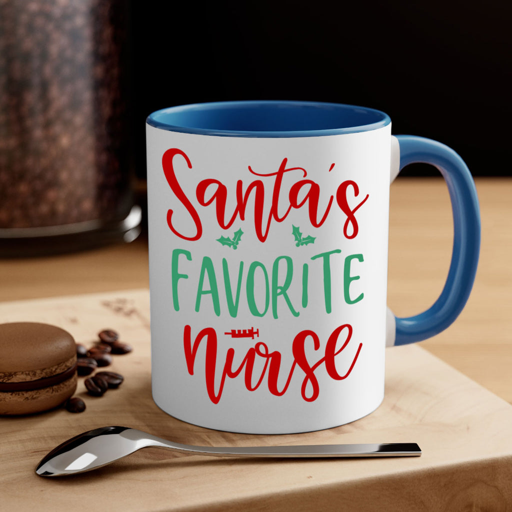 santa s favorite nurse style 608#- christmas-Mug / Coffee Cup