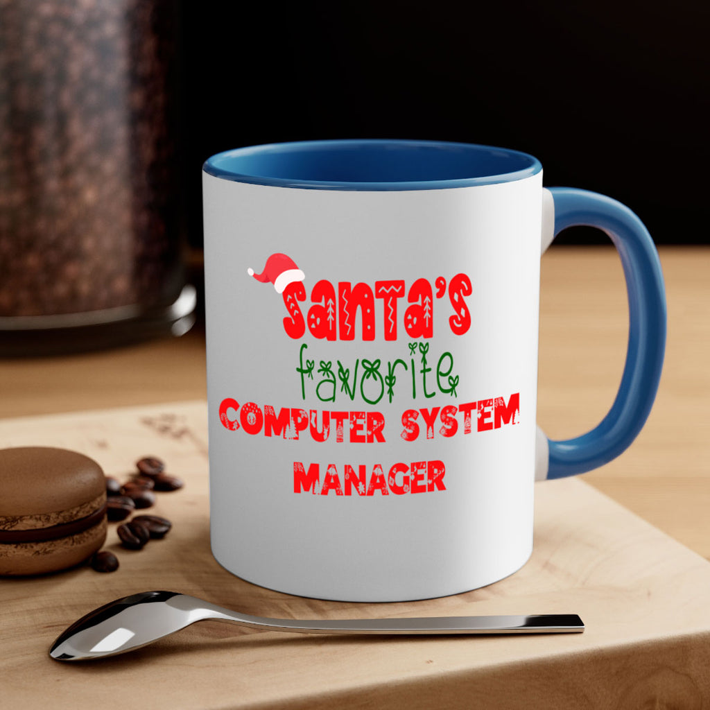 santas favorite computer system manager style 733#- christmas-Mug / Coffee Cup