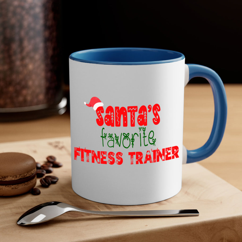 santas favorite fitness trainer style 827#- christmas-Mug / Coffee Cup