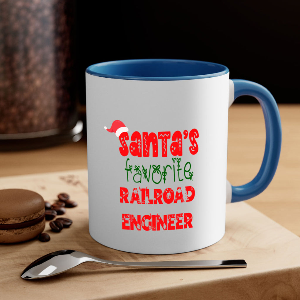 santas favorite railroad engineer style 1053#- christmas-Mug / Coffee Cup