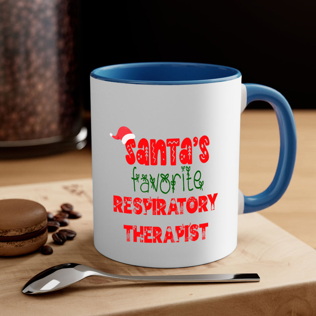 santas favorite respiratory therapist style 1063#- christmas-Mug / Coffee Cup