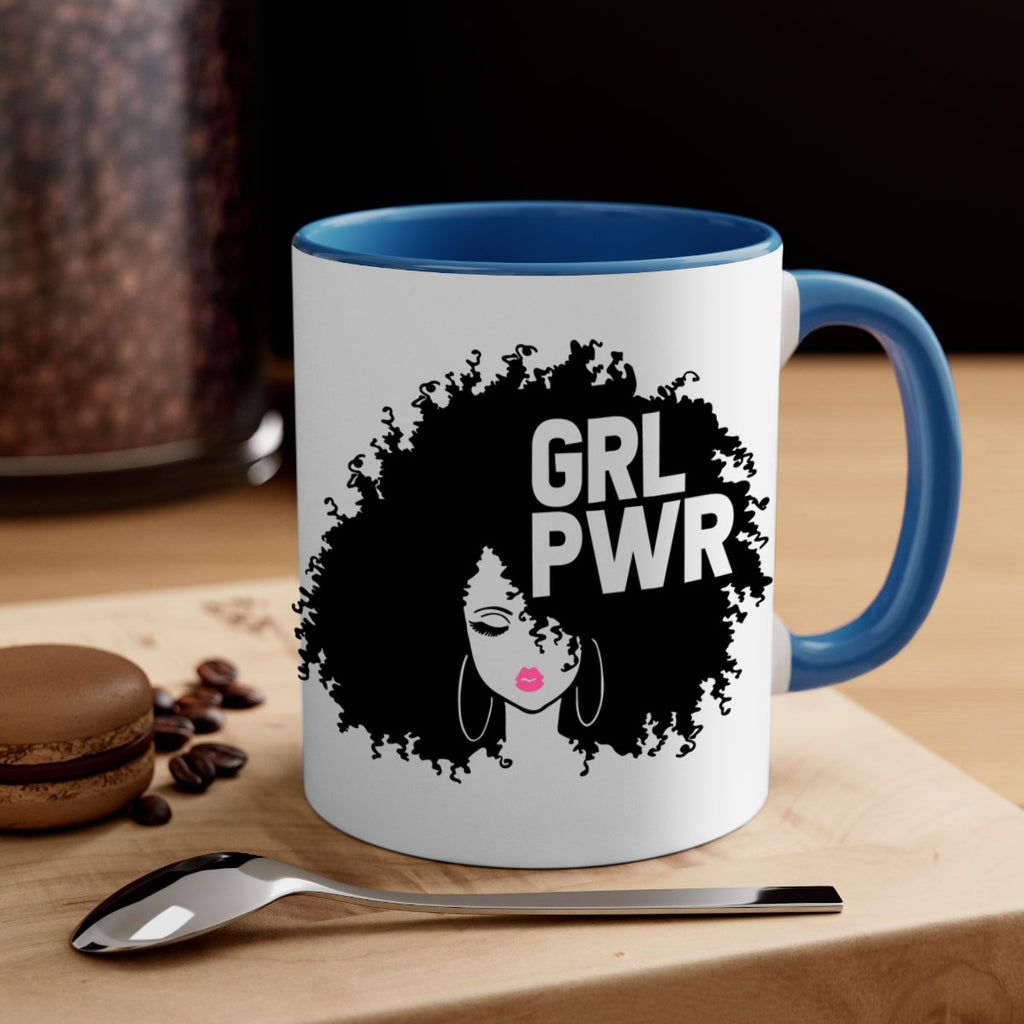 woman face grlpwr 1#- Black women - Girls-Mug / Coffee Cup