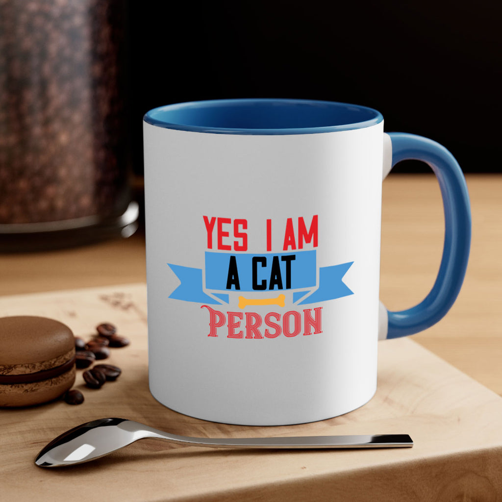 yes i am acat person Style 123#- cat-Mug / Coffee Cup
