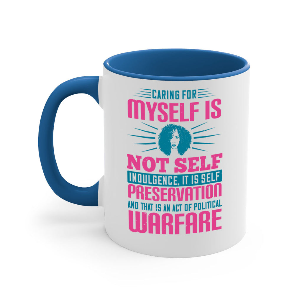 Caring for myself is not selfindulgence it is selfpreservation Style 36#- Afro - Black-Mug / Coffee Cup
