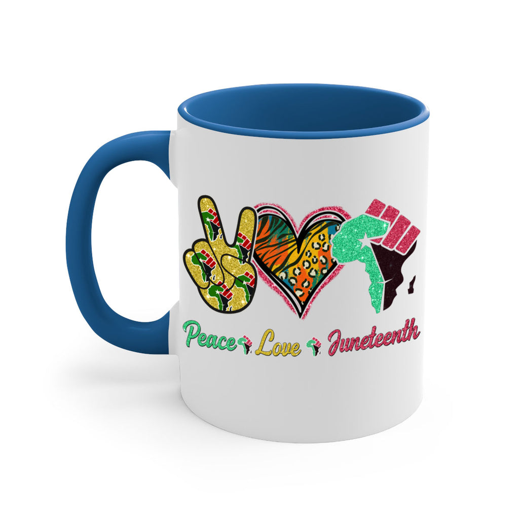 Peace Love Juneteenth Day Fist Png 8#- juneteenth-Mug / Coffee Cup