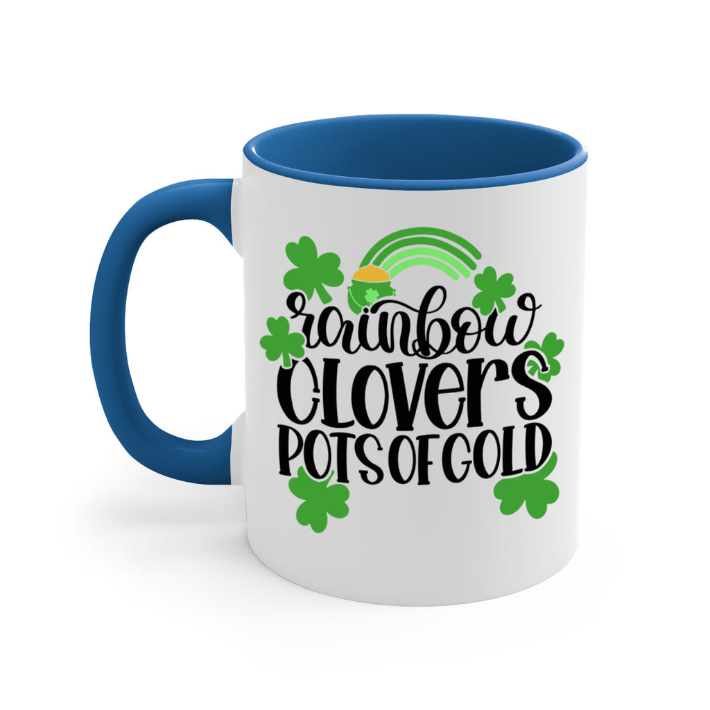 Rainbow Clovers Pots Of Gold Style 35#- St Patricks Day-Mug / Coffee Cup