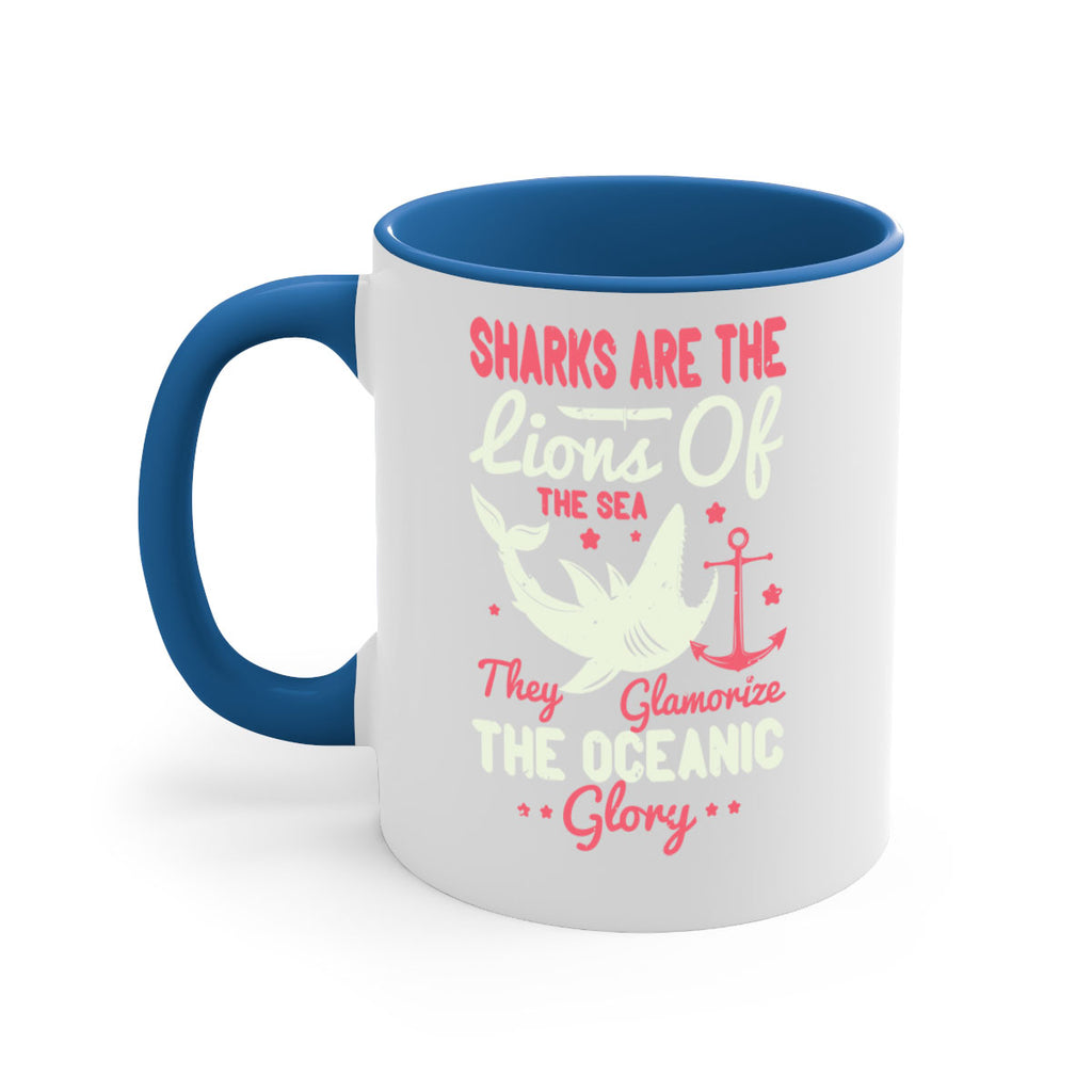 Sharks are the lions of the seaThey glamorize the oceanic glory Style 28#- Shark-Fish-Mug / Coffee Cup