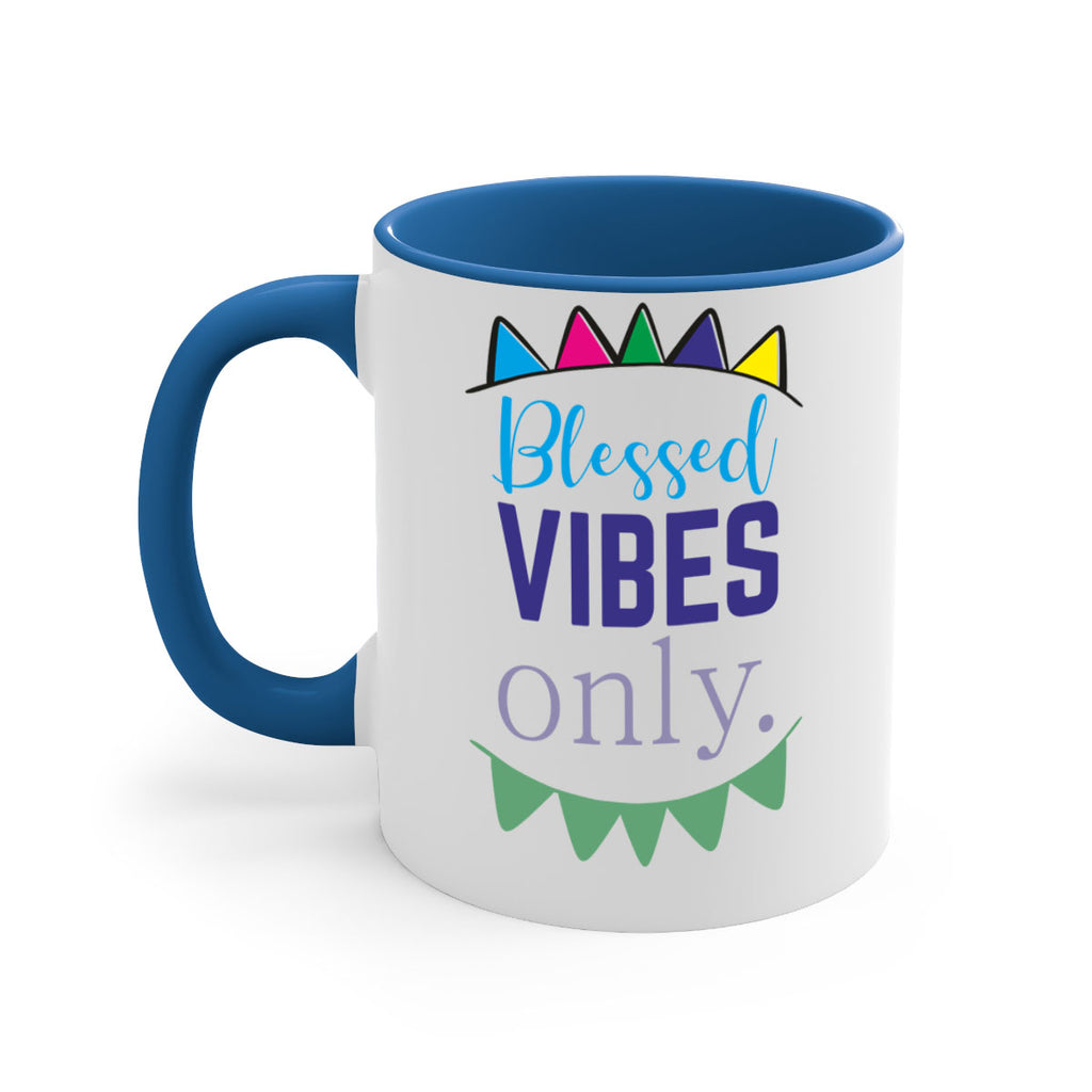 blessd vibes only- black words - phrases-Mug / Coffee Cup
