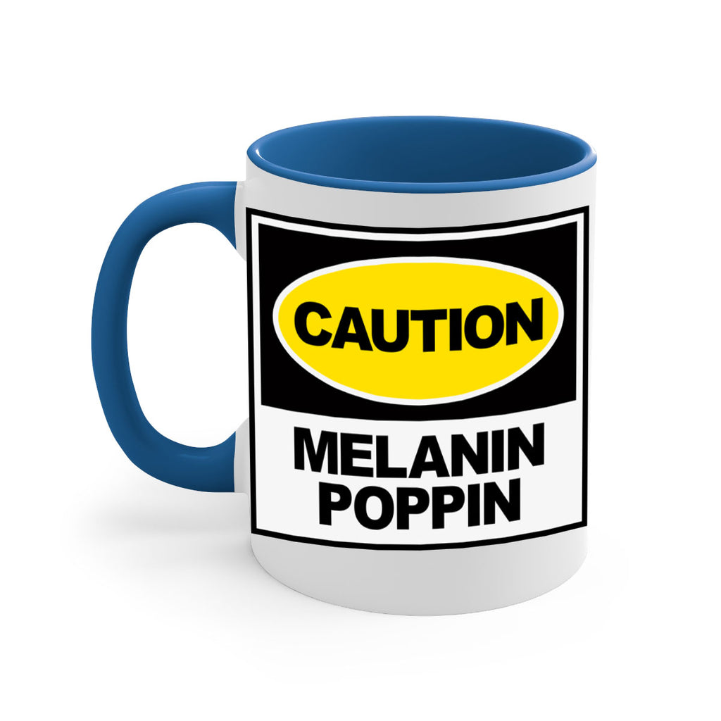 caution melanin poppin 188#- black words - phrases-Mug / Coffee Cup