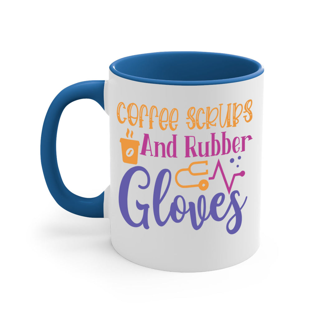 coffee scrubs and rubber gloves Style 392#- nurse-Mug / Coffee Cup