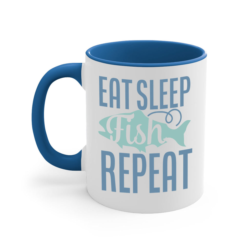 eat sleep fish repeat 222#- fishing-Mug / Coffee Cup