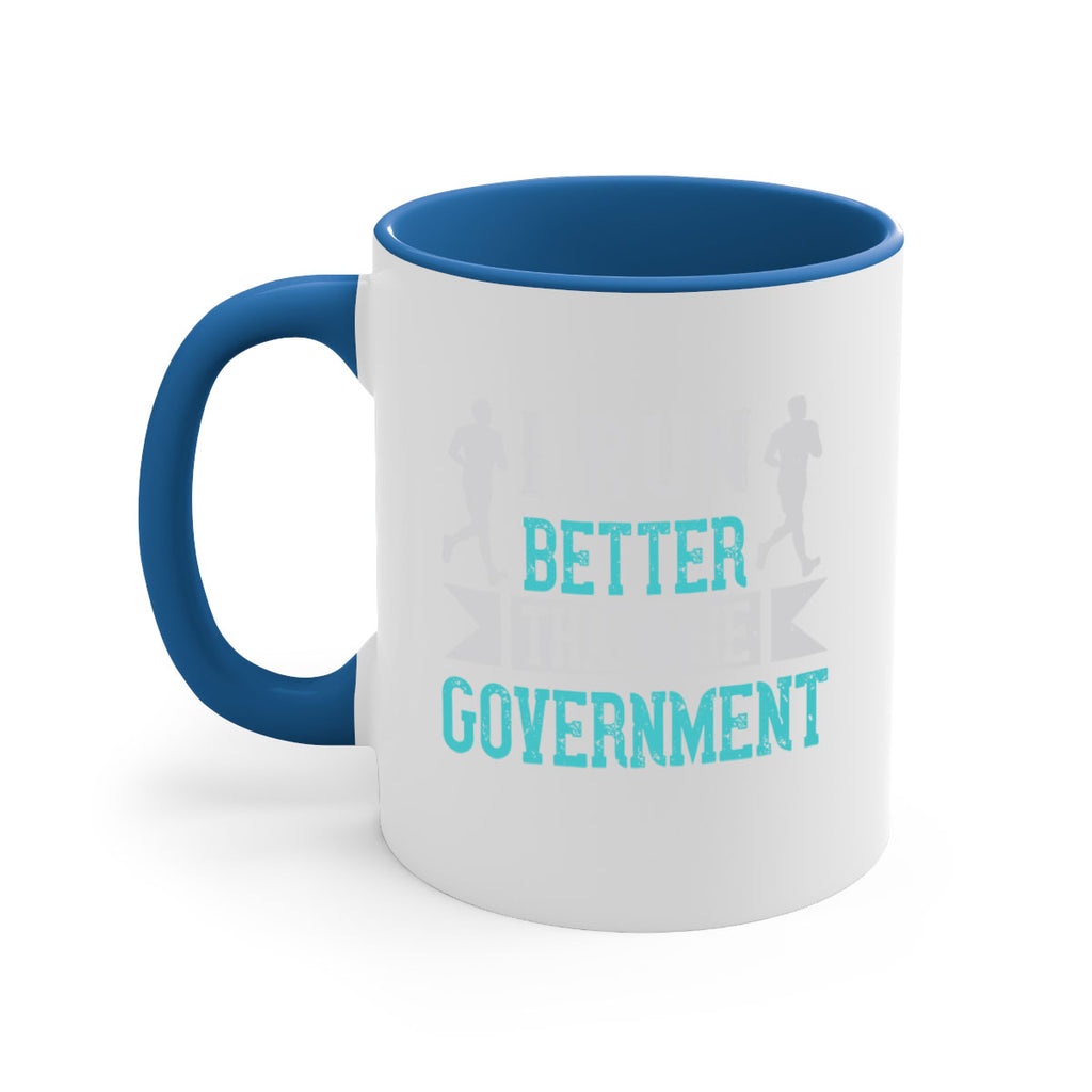 i run better than the government 39#- running-Mug / Coffee Cup