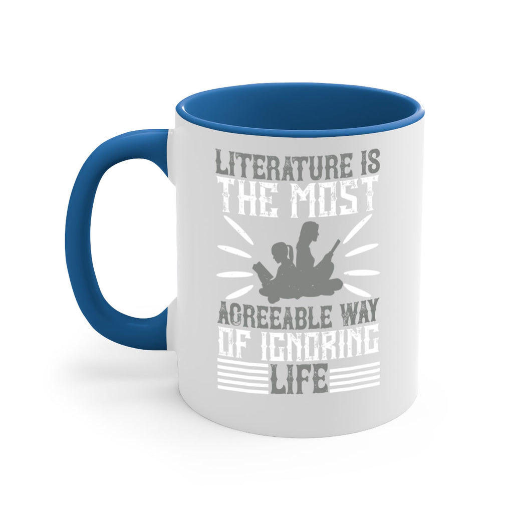 literature is the most agreeable way of ignoring life 61#- Reading - Books-Mug / Coffee Cup
