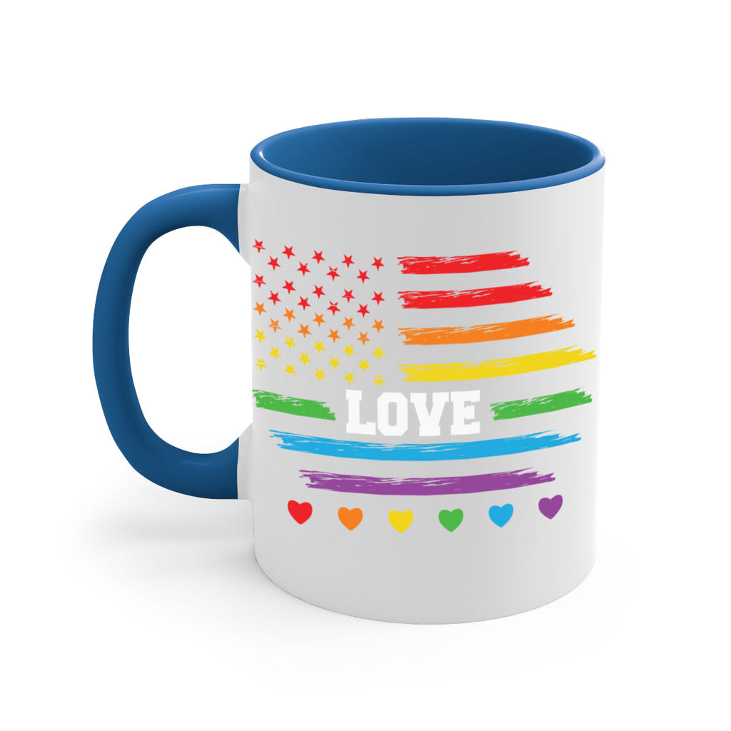 love rainbow american flag lgbtq lgbt 83#- lgbt-Mug / Coffee Cup