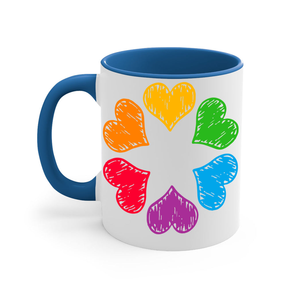 rainbow circle of hearts pride lgbt 32#- lgbt-Mug / Coffee Cup