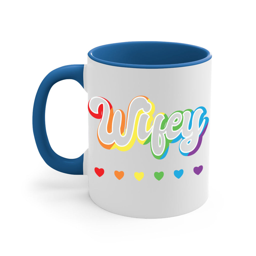 rainbow wifey lgbtq pride lgbt 25#- lgbt-Mug / Coffee Cup
