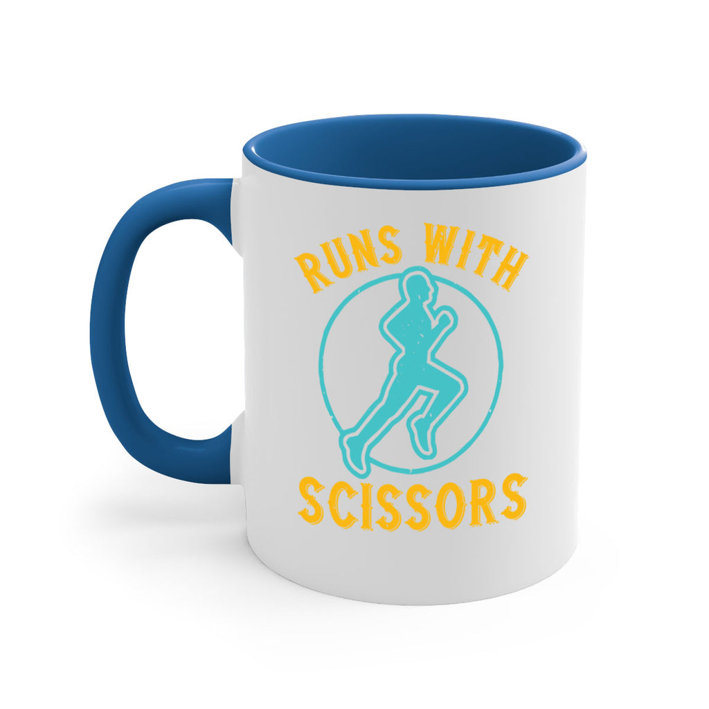 run with sclssors 25#- running-Mug / Coffee Cup