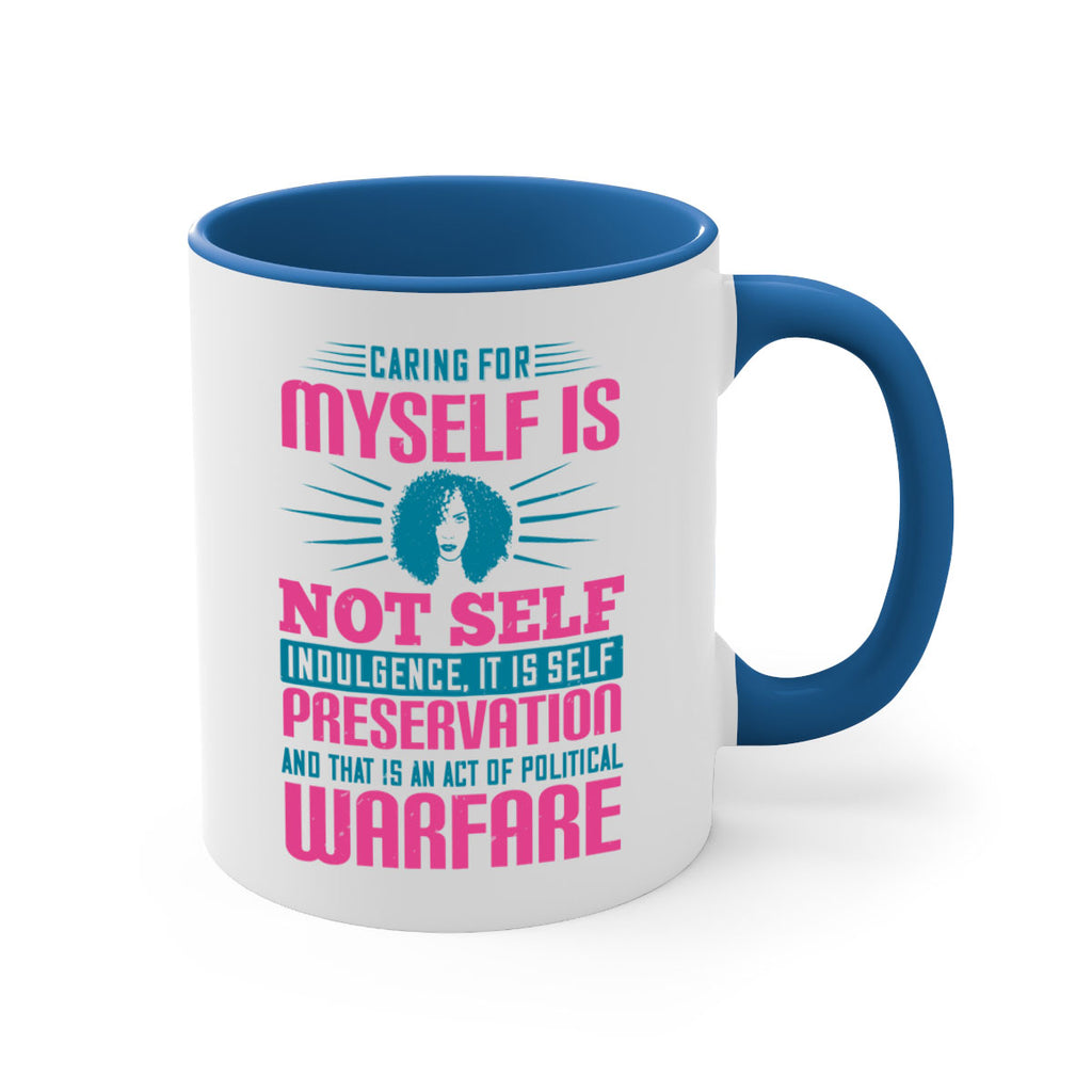 Caring for myself is not selfindulgence it is selfpreservation Style 36#- Afro - Black-Mug / Coffee Cup